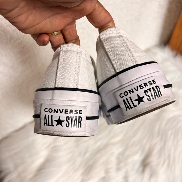 Converse All Star White Canvas Shoes - Picture 9 of 10